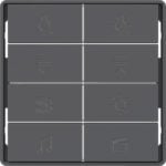 BERKER achtteilige Taste Tastsensor anthrazit 81184226 matt Ind. Bedruckung für Bussystem