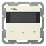 GIRA Raumtemperaturregler Unterputz KNX cws glänzend 200501 Basis+zentr Abdeckpl