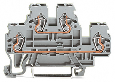 WAGO Reihenklemme 0,08-2,5qmm 2Etagen grau Serie 870 870-501 2kl 24A TS35