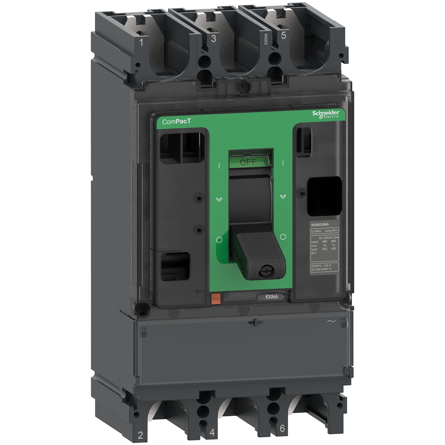 Schneider Schneider C633630S Lasttrennschalter ComPacT NSX630NA, 3 poles, 630 A, AC22A