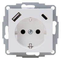 Kopp HK07 -Schutzkontakt-Steckdose USB A/C Anschluss Farbe:arktisweiß