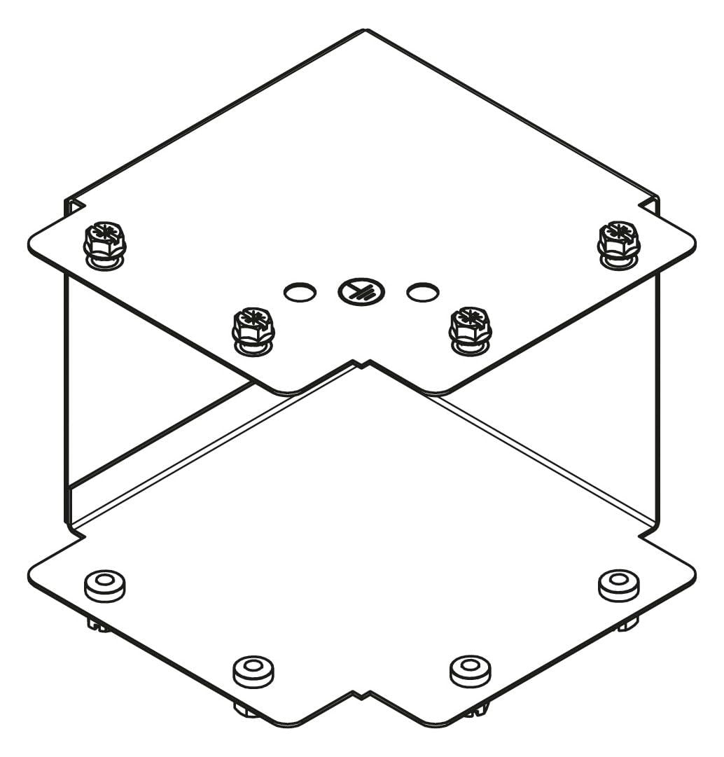 Legrand Legrand MGR33BSL Salamandre IP30 trunking 75x75mm inside lid 90° square