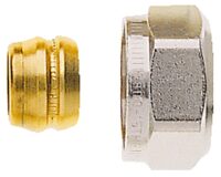 Klemmverschraubung vernickelt für Cu- und Stahlrohr 15 mm und G 3/4 Außengewinde