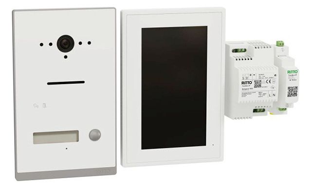 Comelit Ritto RGE2094170 Listo Video Einfamilienhaus-Set TwinBus IP Weiß Unterputz