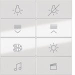 BERKER achtteilige Taste Tastsensor glänzend 81184180 polws Ind. Bedruckung BSF