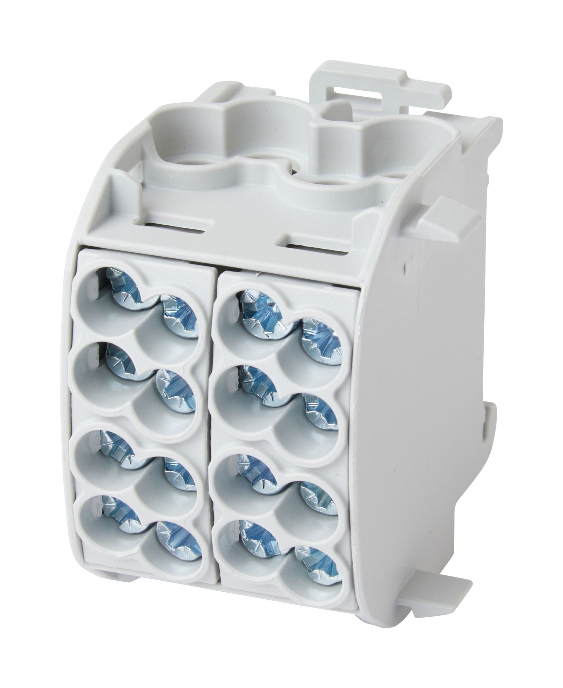 F-TRONIC Hauptleitungsklemme 4Eing 1-polig HLAK1p25Dgr schraub grau berührsich REG