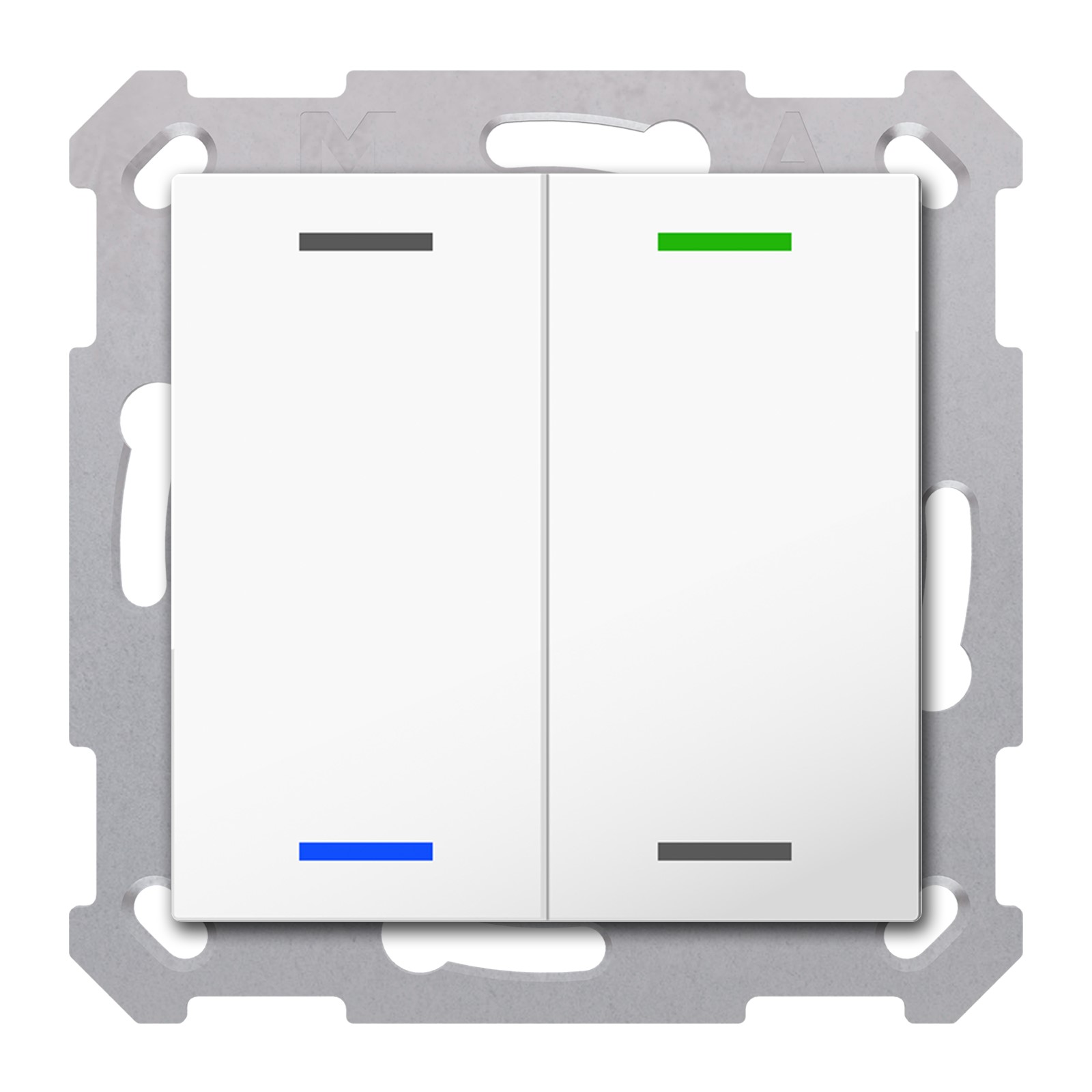 MDT Tastsensor KNX Unterputz reinweiß glänzend 2-fach 4pkt TAL-55T2002.02S