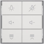 BERKER sechsteilige Taste Tastsensor matt 81183129 polws Ind. Bedruckung BSF