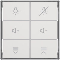 BERKER sechsteilige Taste Tastsensor matt 81183129 polws Ind. Bedruckung BSF