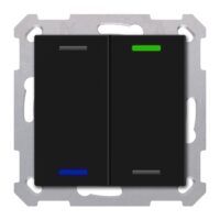 MDT Tastsensor KNX Unterputz schwarz matt 2-fach 4pkt TAL-5502006.02S