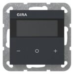 GIRA Raumtemperaturregler Unterputz KNX anthrazit 200428 Basis+zentr Abdeckpl
