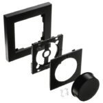 SG LEUCHTEN Aufbaurahmen schwarz Kunststoff L84mm LEDDIM 820480 B84mm H13mm