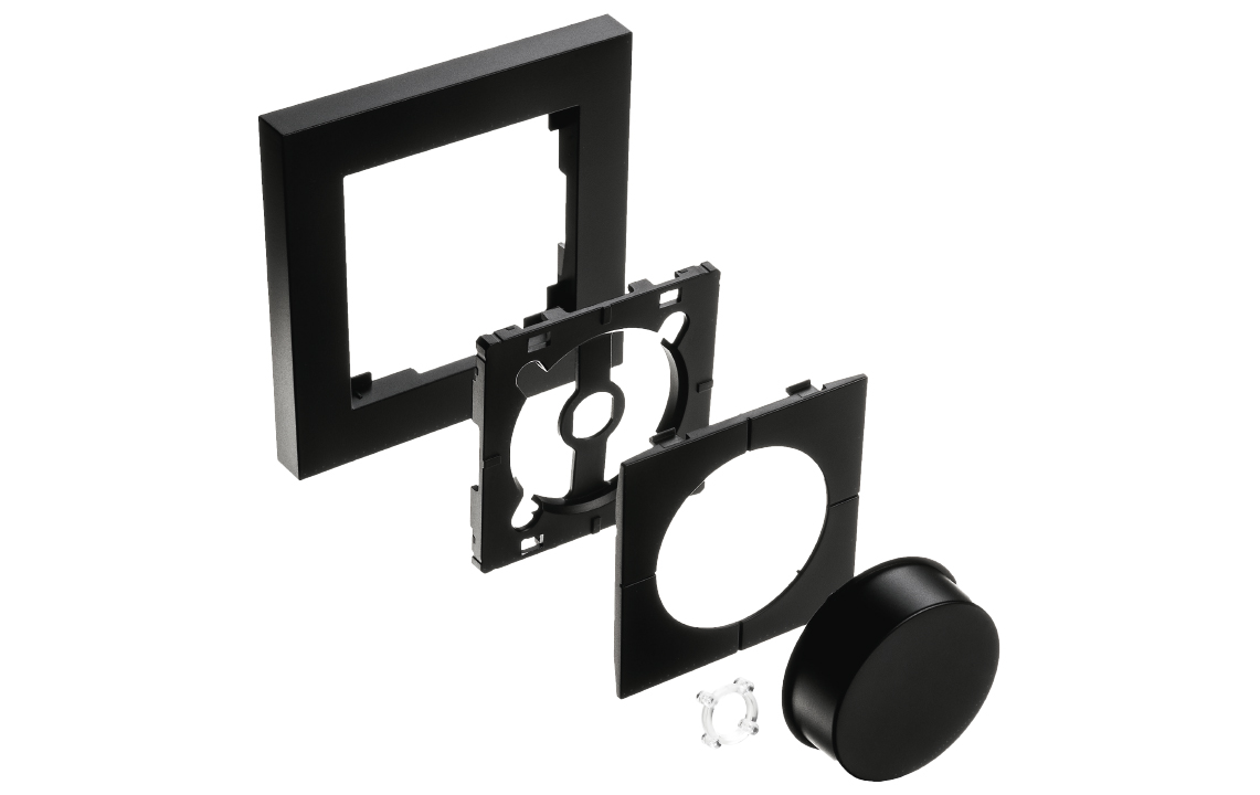 SG LEUCHTEN Aufbaurahmen schwarz Kunststoff L84mm LEDDIM 820480 B84mm H13mm