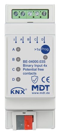 MDT Binäreingang KNX REG 2TE LED 4-fach BE-04000.03S