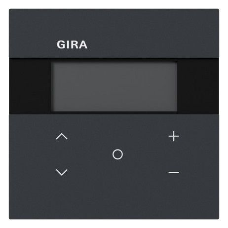 GIRA Raumtemperaturregler Unterputz KNX anthrazit 200773 Basis+zentr Abdeckpl