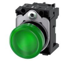 Siemens Dig Industr. Leuchtmelder 22mm, rund, grün, Linse 3SU1152-6AA40-1AA0
