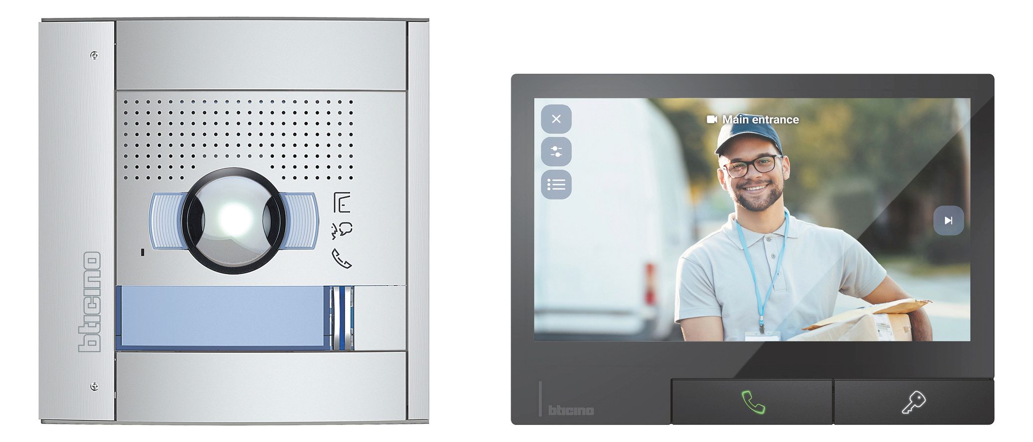 Legrand 363533 Flex'ONE Videoset mit Türstation SFERA (1 u.2 Ruftasten) +CLASSE300X Dark