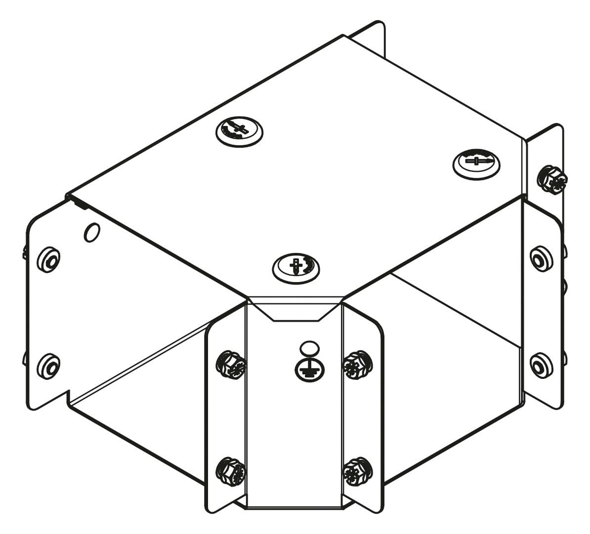 Legrand Legrand MGR42AGT Salamandre IP30 trunking 100x50mm top lid gusset tee