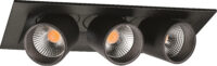 SG LEUCHTEN LED-Einbaustrahler 5W Konverter JUNISTAR 902740 dimmbar 3LEDs schwarz 3000K weiß