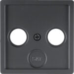 BERKER Zentralplatte Radio/Sat 1-fach schwarz matt MAN0206923 Schraubbef