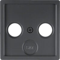 BERKER Zentralplatte Radio/Sat 1-fach schwarz matt MAN0206923 Schraubbef