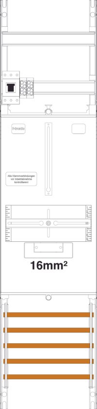 F-TRONIC Komplettfeld Zählerfeld Z1B-16-HSP, H=1 Z1B-16-HSP