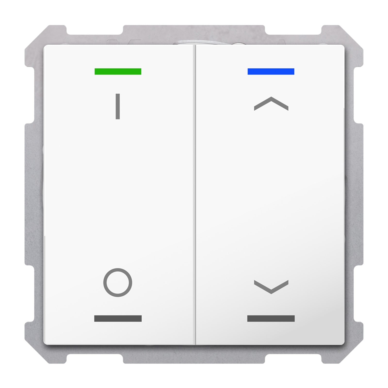 MDT Tastsensor KNX Unterputz studioweiß glänzend 2-fach 4pkt TAL-63T2D04.02S