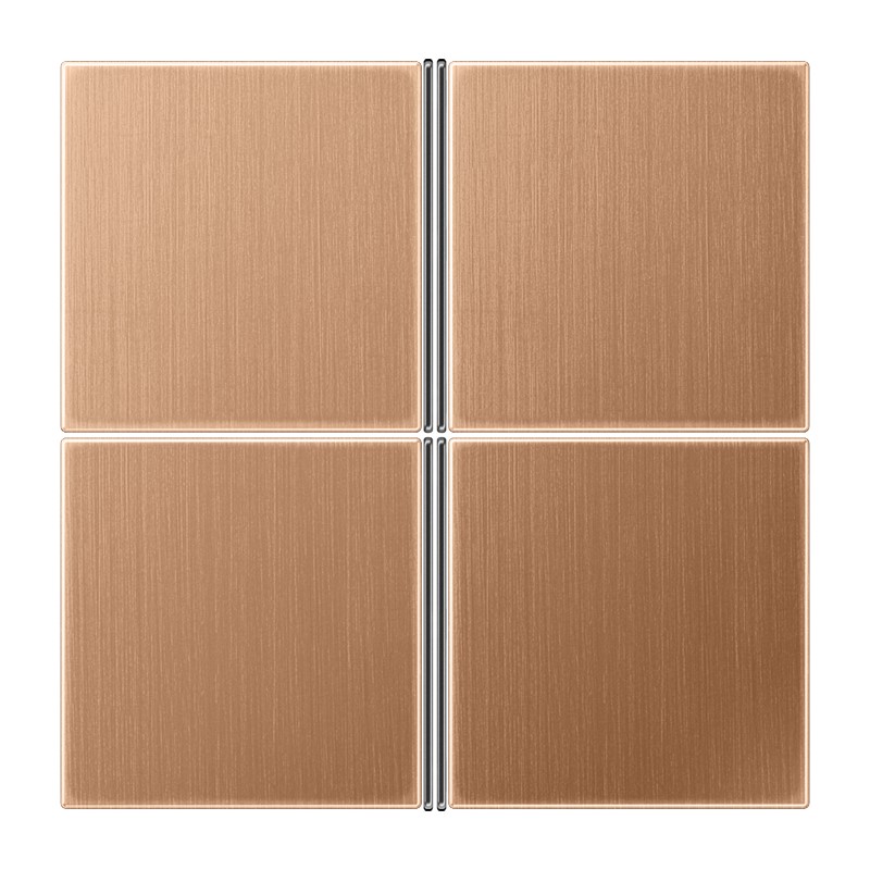 Jung Jung BRG 2404 TSA Tastensatz F40 Metall PVD-beschichtet Serie LS Bronze gebürs