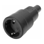 BACHMANN Schutzkontaktkupplung Gummi ger BM0028127 IP20 schwarz hfr Schraubkl