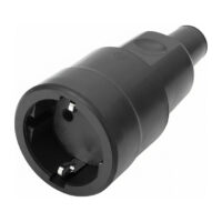BACHMANN Schutzkontaktkupplung Gummi ger BM0028127 IP20 schwarz hfr Schraubkl