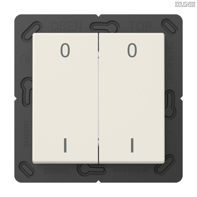 Jung BRG 12-5 PK 42 Abdeckung mit Kipphebel "Kegel" 1-fach 2 Kipphebel