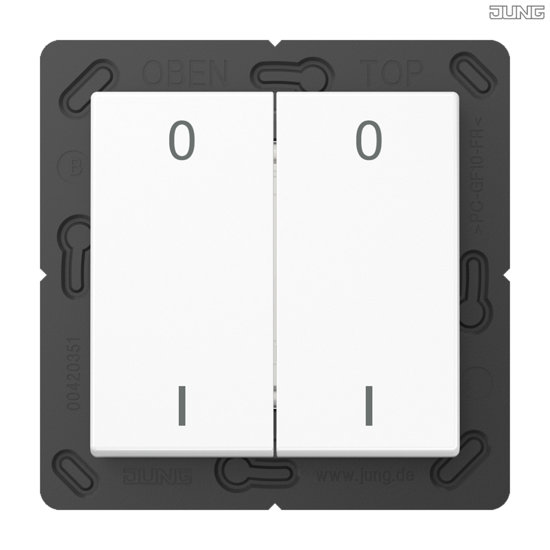 Jung BRG 12-5 PK 42 Abdeckung mit Kipphebel "Kegel" 1-fach 2 Kipphebel