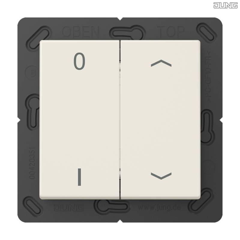 Jung BRG 12-5 PK 42 Abdeckung mit Kipphebel "Kegel" 1-fach 2 Kipphebel