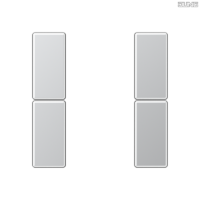 Jung BRG 12-5 PK 42 Abdeckung mit Kipphebel "Kegel" 1-fach 2 Kipphebel