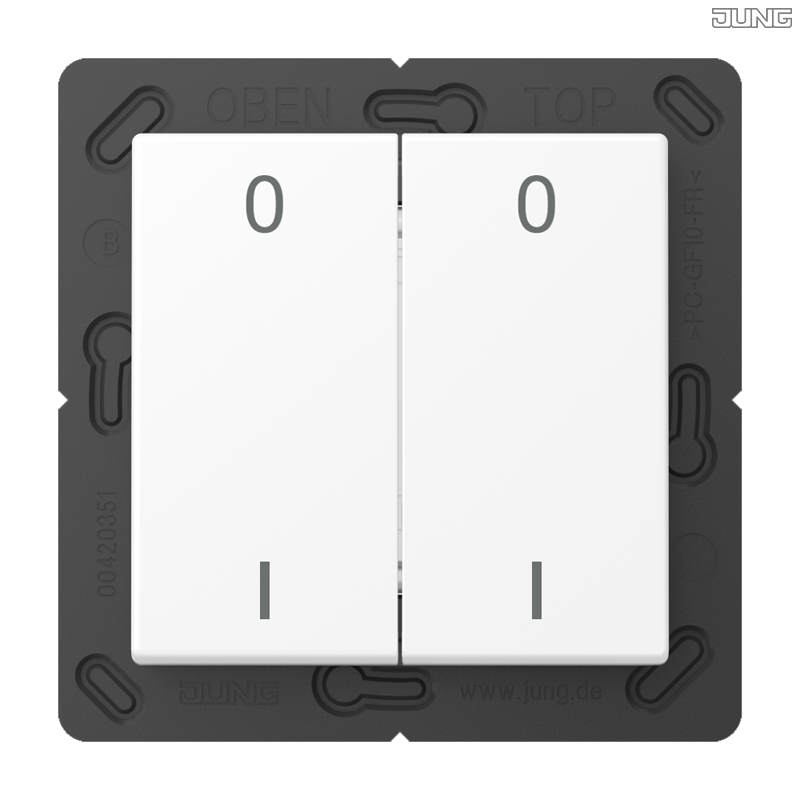 Jung BRG 12-5 PK 42 Abdeckung mit Kipphebel "Kegel" 1-fach 2 Kipphebel