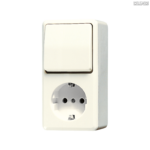 Jung BRG 12-5 PK 42 Abdeckung mit Kipphebel "Kegel" 1-fach 2 Kipphebel