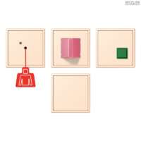 Jung BRG 12-5 PK 42 Abdeckung mit Kipphebel "Kegel" 1-fach 2 Kipphebel