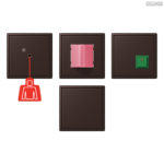 Jung BRG 12-5 PK 42 Abdeckung mit Kipphebel "Kegel" 1-fach 2 Kipphebel
