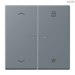 Jung BRG 12-5 PK 42 Abdeckung mit Kipphebel "Kegel" 1-fach 2 Kipphebel