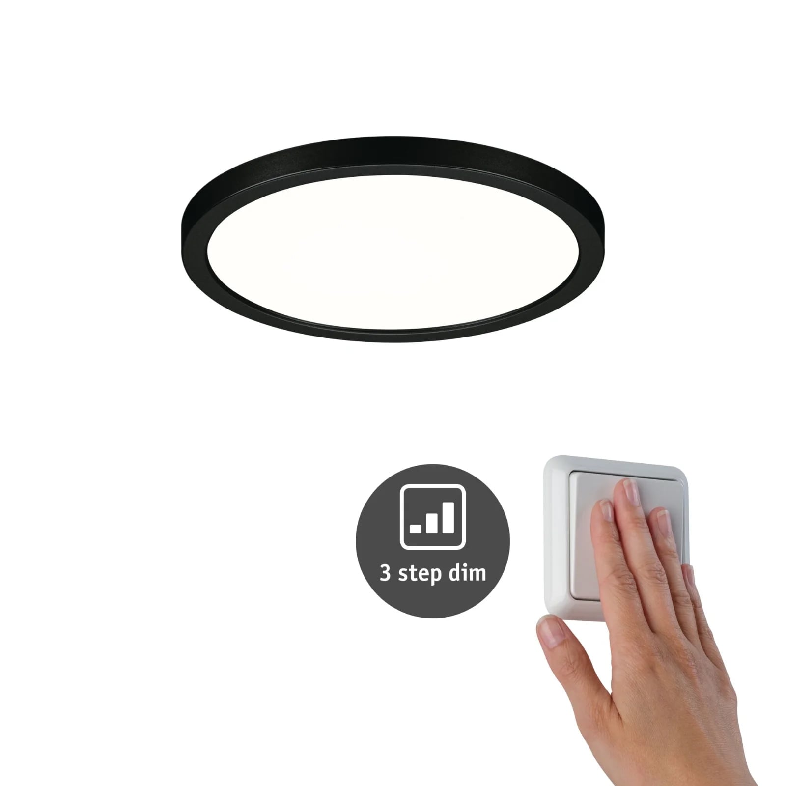 Paulmann PAULMANN LED-Panel Ø175mm 15W 4000K schwarz Areo VariFit 799.65 1300lm