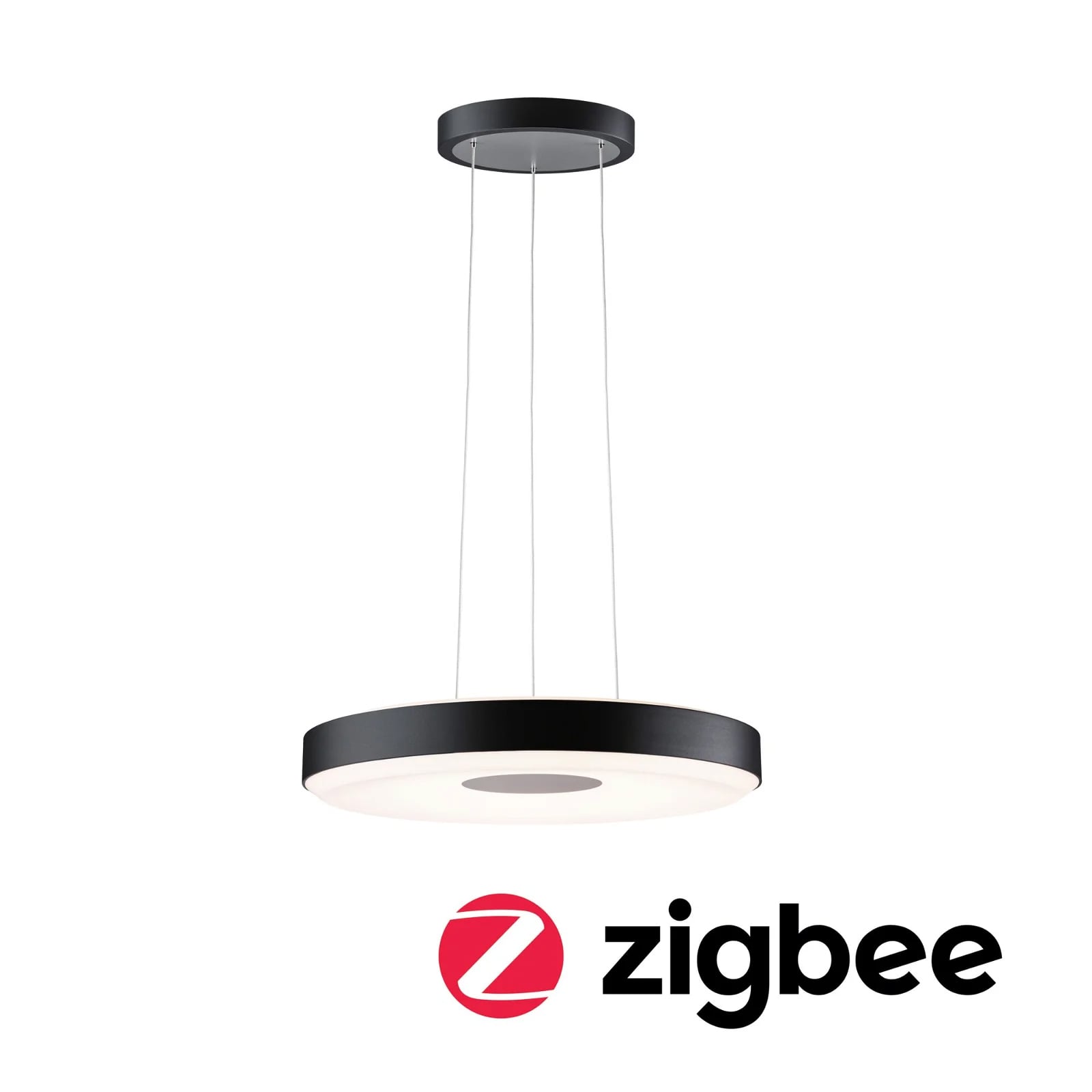Paulmann PAULMANN LED-Pendelleuchte 1LED 2700K schwarz Puric Pane 797.79 1600lm Konverter sym IP20