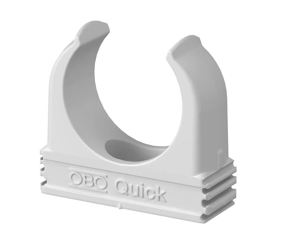 OBO Bettermann BETTERMANN Rohrschelle Ø17,5-24,3mm Kunststoff Quick 2955 F M25 RW anreihb Schraubl weiß