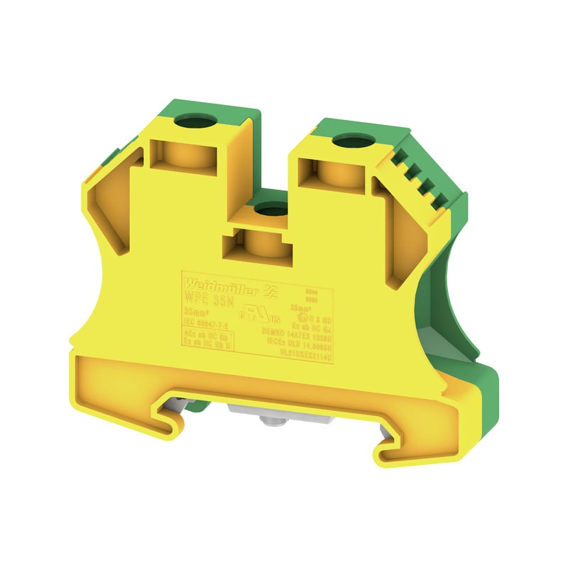 Weidmüller WEIDMÜLLER Schutzleiter-Reihenklemme WPE 35N 2,5-16qmm gn/ge 1Etage TS35