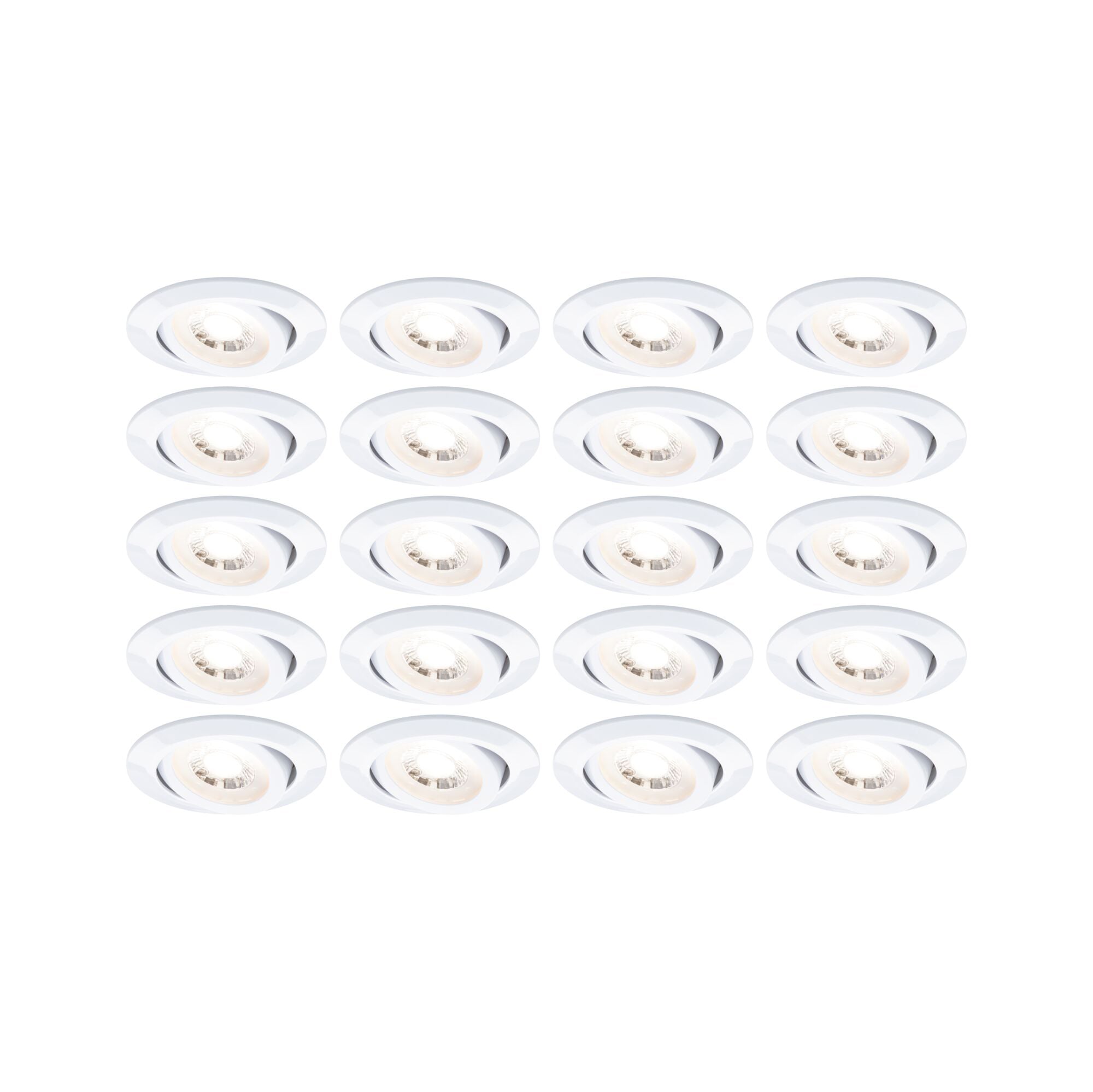 Paulmann PAULMANN LED-Einbaustrahler 4,8W 20LEDs 999.97 weiß 3000K weiß 450lm weiß matt RF:hglz