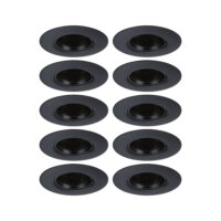 PAULMANN LED-Einbaustrahler 10W 10LEDs 921.20 schwarz GU10 schwarz matt Kunststoff IP23