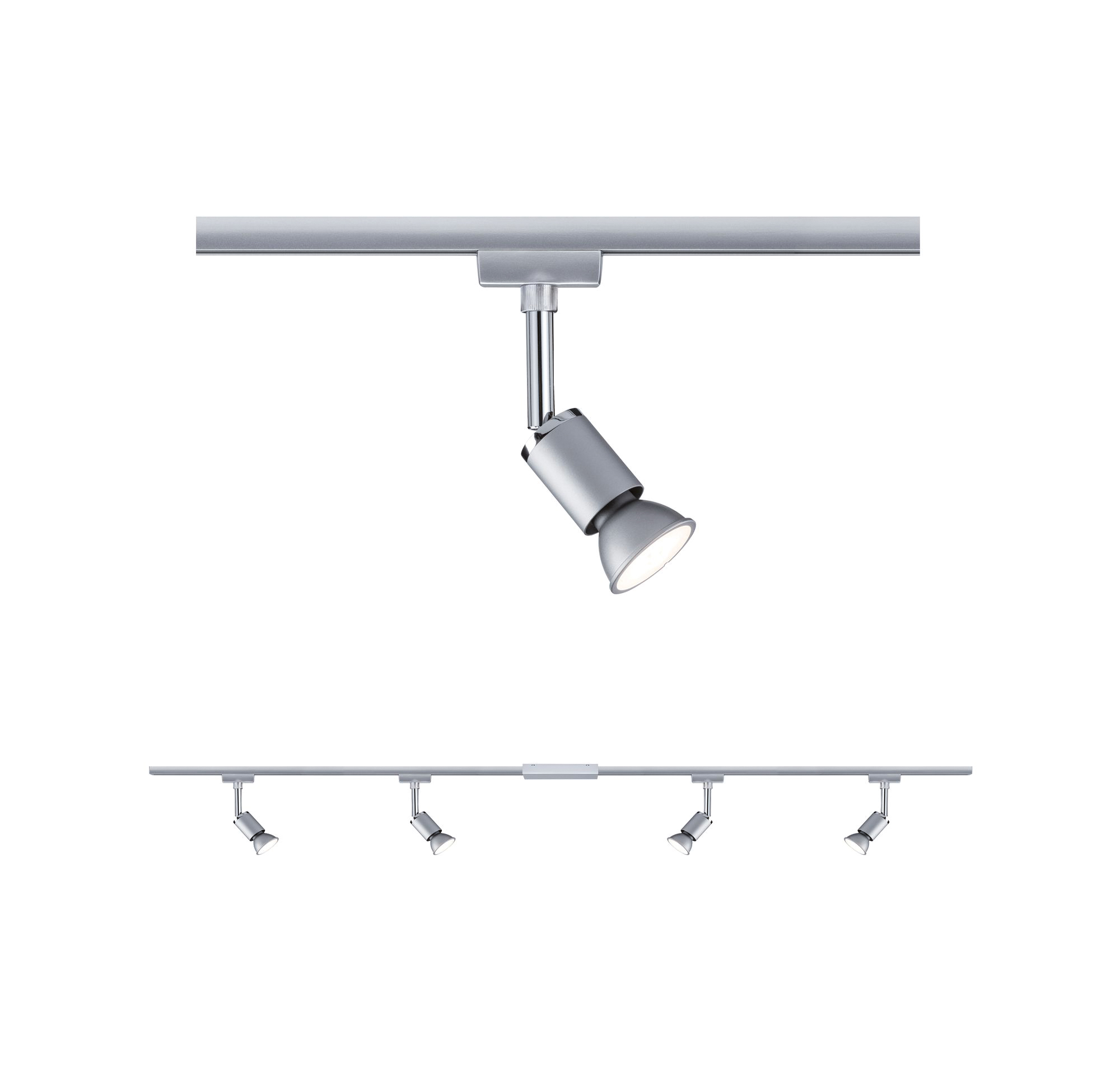 Paulmann PAULMANN LED-Schienenstrahler 4x10W chr URail Set Pure 968.96 4LEDs GU10 chr matt