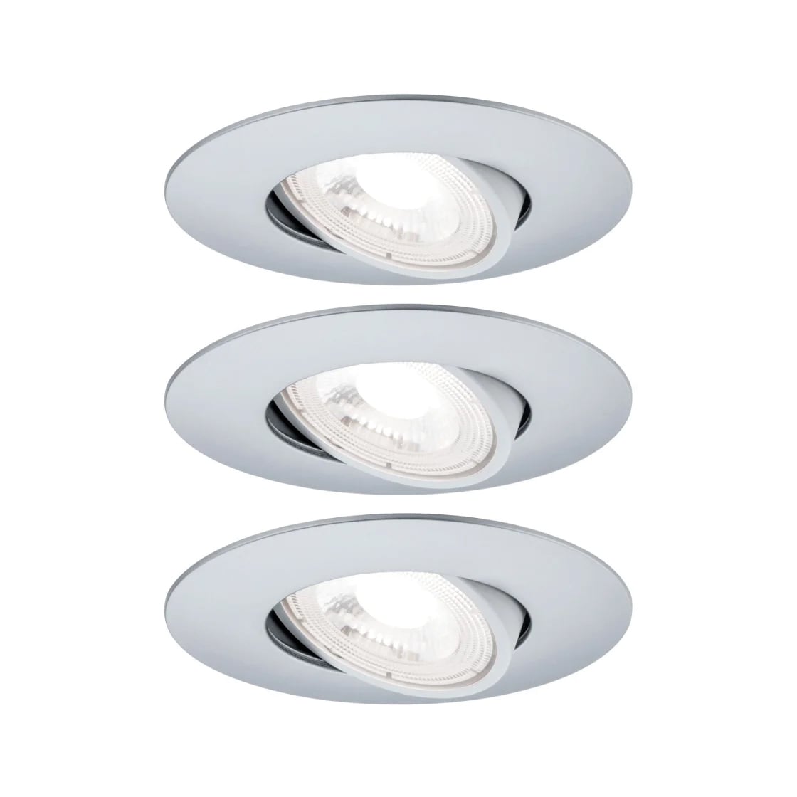 Paulmann PAULMANN LED-Einbaustrahler 3x6W 3LEDs 933.89 chr 3000K weiß 450lm chr matt Kunststoff