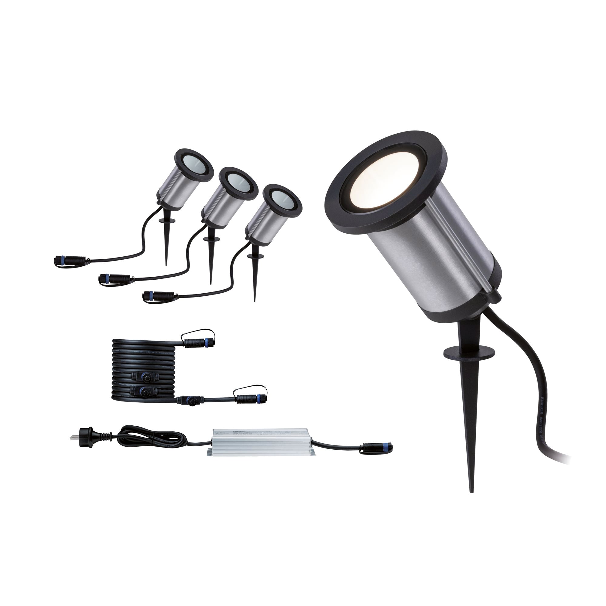 Paulmann PAULMANN LED-Wegeleuchte 25,1W IP65 anthrazit Plug&amp;Shine 942.86 3000K 310lm Aluminium