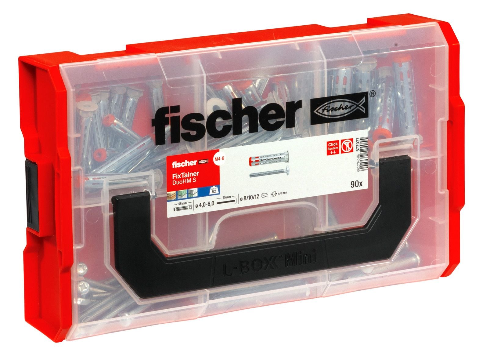 FISCHER Dübelset 45stk Kunststoff Ø4-6mm fischer FixTainer DuoHM TX