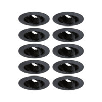 PAULMANN LED-Einbaustrahler 10W 10LEDs 921.17 schwarz GU10 schwarz matt Kunststoff IP23